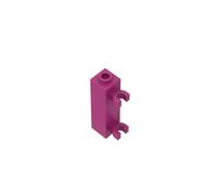 Gobricks 60583 Hinge Brick Brick Special 1x1x3 with 2 Clips Vertical [Hollow Stud, Open O Clips] 10 Pieces GDS-738 Compatible with Lego Building Blocks Color:Magenta