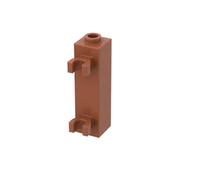Gobricks 60583 Hinge Brick Brick Special 1x1x3 with 2 Clips Vertical [Hollow Stud, Open O Clips] 10 Pieces GDS-738 Compatible with Lego Building Blocks Color:Dark Orange 38