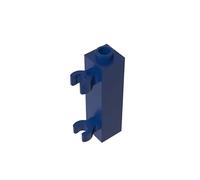 Gobricks 60583 Hinge Brick Brick Special 1x1x3 with 2 Clips Vertical [Hollow Stud, Open O Clips] 10 Pieces GDS-738 Compatible with Lego Building Blocks Color:Dark Blue