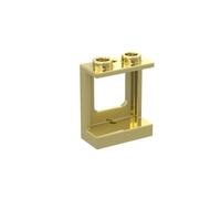 Gobricks 60592 Door Window 1x2x2 Flat Front 10 Pieces GDS-783 Compatible with Lego Building Blocks Color:Chrome Gold