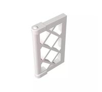 Gobricks 60607 Door Window 1x2x3 Pane Latticed with Thick Corner Tabs 10 Pieces GDS-790 Compatible with Lego Building Blocks Color:White