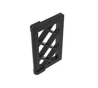 Gobricks 60607 Door Window 1x2x3 Pane Latticed with Thick Corner Tabs 10 Pieces GDS-790 Compatible with Lego Building Blocks Color:Black