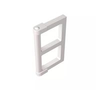 Gobricks 60608 Door Window 1x2x3 Pane with Thick Corner Tabs 10 Pieces GDS-792 Compatible with Lego Building Blocks Color:White