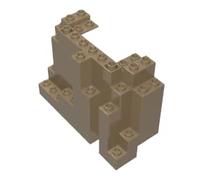 Gobricks 6082 4x10x6 Rock Panel 1 Pieces High-Precision MOC Building Bricks Replacement Parts Compatible with Lego Bricks GDS-90270-Dark Tan