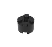 Gobricks 6143 Round Brick Brick Round 2x2 with Axle Hole 50 Pieces GDS-607 Compatible with Lego Building Blocks Color:Black