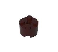 Gobricks 6143 Round Brick Brick Round 2x2 with Axle Hole 50 Pieces GDS-607 Compatible with Lego Building Blocks Color:Dark Brown