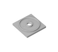 Gobricks 61485 Hinge Turntable 4x4 Square Base, Locking 10 Pieces GDS-893 Compatible with Lego Building Blocks Color:Light Bluish Gray