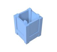 Gobricks 61780 Container Box 2X2X2 - Top Opening 10 Pieces High-Precision MOC Building Bricks Replacement Parts Compatible with Lego Bricks GDS-M283-Bright Light Blue