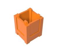 Gobricks 61780 Container Box 2X2X2 - Top Opening 10 Pieces High-Precision MOC Building Bricks Replacement Parts Compatible with Lego Bricks GDS-M283-Orange