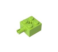 Gobricks 6232 Brick Special 2X2 with Pin and Axle Hole 50 Pieces High-Precision MOC Building Bricks Replacement Parts Compatible with Lego Bricks GDS-953-Lime
