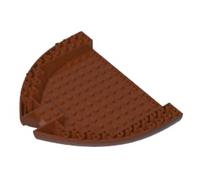 Gobricks 64651 Boat Hull Section, Brick 16X13X2 1 Pieces High-Precision MOC Building Bricks Replacement Parts Compatible with Lego Bricks GDS-M407-Reddish Brown