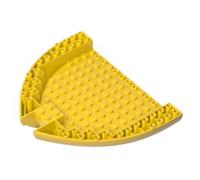 Gobricks 64651 Boat Hull Section, Brick 16X13X2 1 Pieces High-Precision MOC Building Bricks Replacement Parts Compatible with Lego Bricks GDS-M407-Yellow