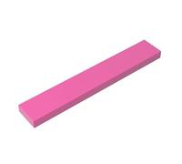 Gobricks 6636 Foundation Plate Tile 1x6 with Groove 50 Pieces GDS-564 Compatible with Lego Building Blocks Color:Dark Pink
