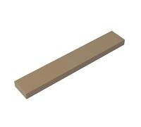 Gobricks 6636 Foundation Plate Tile 1x6 with Groove 50 Pieces GDS-564 Compatible with Lego Building Blocks Color:Dark Tan
