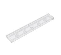 Gobricks 6636 Foundation Plate Tile 1x6 with Groove 50 Pieces GDS-564 Compatible with Lego Building Blocks Color:Trans-Clear