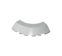 Gobricks 6795 3374 6349623 5x5 Sloped Corner Round Brick 10 Pieces GDS-90286 Compatible with Lego MOC Building Blocks Color:Light Bluish Gray 194