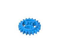 Gobricks 69779 20-Tooth Gear with Axle Hole 10 Pieces High-Precision MOC Building Bricks Replacement Parts Compatible with Lego Bricks GDS-90147-Dark Azure