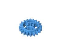 Gobricks 69779 20-Tooth Gear with Axle Hole 10 Pieces High-Precision MOC Building Bricks Replacement Parts Compatible with Lego Bricks GDS-90147-Medium Blue