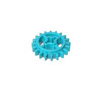 Gobricks 69779 20-Tooth Gear with Axle Hole 10 Pieces High-Precision MOC Building Bricks Replacement Parts Compatible with Lego Bricks GDS-90147-Medium Azure