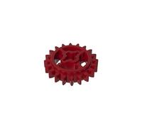 Gobricks 69779 20-Tooth Gear with Axle Hole 10 Pieces High-Precision MOC Building Bricks Replacement Parts Compatible with Lego Bricks GDS-90147-Dark Red