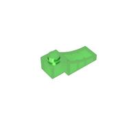 Gobricks 70681 Brick Curved 3X1 with 2/3 Inverted Cutout 50 Pieces High-Precision MOC Building Bricks Replacement Parts Compatible with Lego Bricks GDS-2183-Trans Green