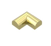 Gobricks 79756 Arched Brick 1x4x2/3 Curved Half-Circle Brick 20 Pieces GDS-90338 Compatible with Lego Building Blocks Color:Chrome Gold