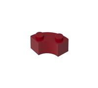 Gobricks 85080 Round Brick Brick Round Corner 2x2 Macaroni with Stud Notch and Reinforced Underside 50 Pieces GDS-799 Compatible with Lego Building Blocks Color:Dark Red