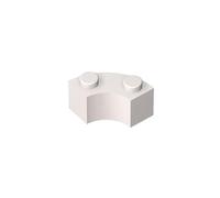 Gobricks 85080 Round Brick Brick Round Corner 2x2 Macaroni with Stud Notch and Reinforced Underside 50 Pieces GDS-799 Compatible with Lego Building Blocks Color:White