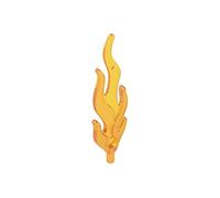 Gobricks 85959 Wave/Flame Rounded Large [Plain] 10 Pieces High-Precision MOC Building Bricks Replacement Parts Compatible with Lego Bricks GDS-2206-Trans Orange