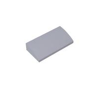 Gobricks 88930 Arched Brick Slope Brick Curved 2x4x2/3 No Studs, with Bottom Tubes 10 Pieces GDS-859 Compatible with Lego Building Blocks Color:Flat Silver