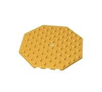 Gobricks 89523 Circular Plate Plate Special 10x10 Octagonal with Hole 1 Pieces GDS-840 Compatible with Lego Building Blocks Color:Chrome Gold