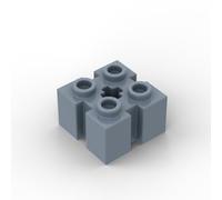 Gobricks 90258/39683 Hinge Brick 2x2 Brick with Slots on Four Sides and Center Hole 10 Pieces GDS-90179 Compatible with Lego Building Blocks Color:Sand Blue 054