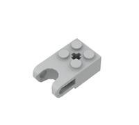 Gobricks 92013 Hinge Brick Technic Brick Special 2 x 2 with Ball Receptacle Wide and Axle Hole 20 Pieces GDS-1206 Compatible with Lego Building Blocks Color:Light Bluish Gray 194