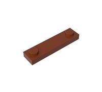 Gobricks 92593 Foundation Plate Plate Special 1x4 with 2 Studs 50 Pieces GDS-723 Compatible with Lego Building Blocks Color:Reddish Brown