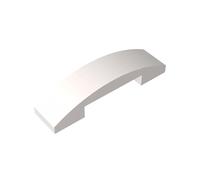 Gobricks 93273 Arched Brick Slope Curved 4x1 Double with No Studs 10 Pieces GDS-831 Compatible with Lego Building Blocks Color:White