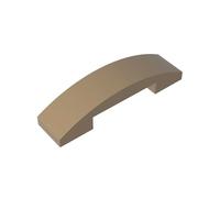 Gobricks 93273 Arched Brick Slope Curved 4x1 Double with No Studs 10 Pieces GDS-831 Compatible with Lego Building Blocks Color:Dark Tan