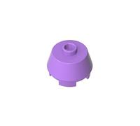 Gobricks 98100 Brick Round 2X2 Truncated Cone 50 Pieces High-Precision MOC Building Bricks Replacement Parts Compatible with Lego Bricks GDS-946-Medium Lavender