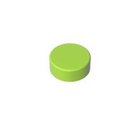 Gobricks 98138 Circular Plate Tile Round 1x1 50 Pieces GDS-612 Compatible with Lego Building Blocks Color:Lime