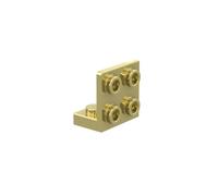 Gobricks 99207 Hinge Plate Bracket 1 x 2-2 x 2 Inverted 50 Pieces GDS-642 Compatible with Lego Building Blocks Color:Chrome Gold 037