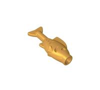 Gobricks Animals Small Fish 50PCS Compatible with Lego 64648 GDS-2120 Classic Bulk Toy MOC Color:Pearl Gold