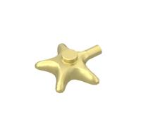 Gobricks Animals Starfish 10PCS Compatible with Lego 33122 GDS-2096 Classic Bulk Toy MOC Color:Chrome Gold