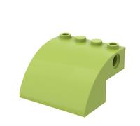 Gobricks Arched Brick 4X4X2 Arc Brick with Bolt Hole 10PCS Compatible with Lego 61487 GDS-90114 Classic Bulk Toy MOC Color:Lime 119