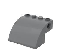 Gobricks Arched Brick 4X4X2 Arc Brick with Bolt Hole 10PCS Compatible with Lego 61487 GDS-90114 Classic Bulk Toy MOC Color:Dark Bluish Gray 199