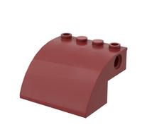 Gobricks Arched Brick 4X4X2 Arc Brick with Bolt Hole 10PCS Compatible with Lego 61487 GDS-90114 Classic Bulk Toy MOC Color:Dark Red 154