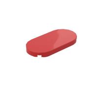 Gobricks Circular Plate 2X4 Oval Light Panel 10PCS Compatible with Lego GDS-90043 66857 Classic Bulk Toy MOC Color:Red 21