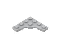 Gobricks Circular Plate 4X4 1/4 Circular Inner arc Wedge Plate 10PCS Compatible with Lego GDS-90033 35044 Classic Bulk Toy MOC Color:Light Bluish Gray 194