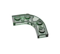 Gobricks Circular Plate 4X4 Curved Fillet Plate 50PCS Compatible with Lego 68568 GDS-2191 Classic Bulk Toy MOC Color:Trans Green 48