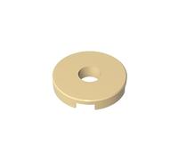 Gobricks Circular Plate Tile Round 2x2 with Hole 15535 6055313 6143850 GDS-965 50Pieces Compatible with Lego Classic Bulk Toy MOC Color:Tan