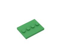 Gobricks Foundation Plate Plate Special 3x4 with 1x4 Center Studs [Plain] 17836 88646 6076678 GDS-980 50PCS Compatible with Lego Classic Bulk Toy MOC Color:Bright Green 37