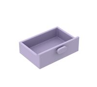 Gobricks GDS-1301 Cupboard 2x3 Drawer 50PCS Compatible with Lego Toy 4536 DIY Parts and MOC Components for Major Brick Brands Color:Lavender 325